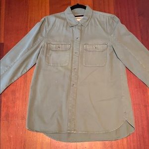 Madewwll Cargo Button Down in Sage Green